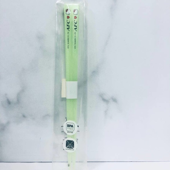 Hello Kitty Sanrio Sushi AFC 30th Anniversary Chopstick Set Japan Gift New Green - Picture 5 of 16